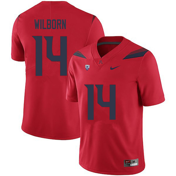 Men #14 Kylan Wilborn Arizona Wildcats College Football Jerseys Sale-Red